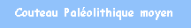 Zone de Texte: Couteau Palolithique moyen